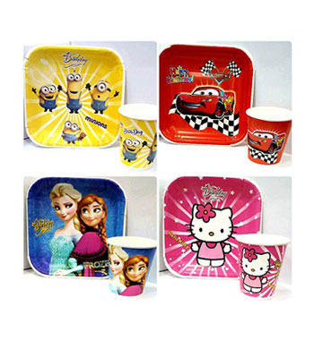 Set Of Cups And Paper Container